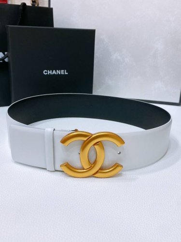 chanel Vintage Gold Buckle Calfskin Belt Simple Classic Soft Hand Feel 5.5Cm