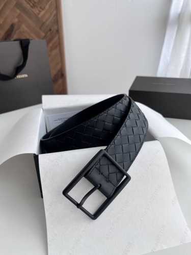 Special Bv New Wide Men's Belt, Handwoven Small Checkered Intreccio Pattern Ital
