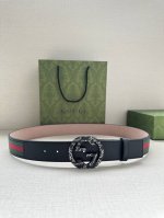 This Double G belt is available in both men's and women's styles. This red and
