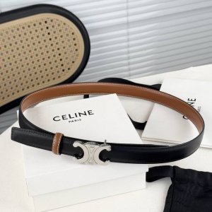 Celin E new three-dimensional buoy buckle women's belt Italian imported calfskin