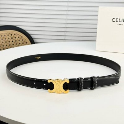 Celin E New 3D Buoy Pin Buckle Women's Belt Italian Imported Calfskin With Coppe