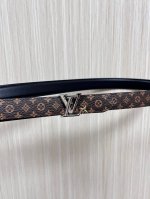 2.0 wide canvas with a white floral print, black calfskin with a raised, pointed