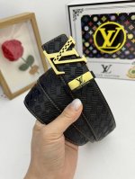 Product Name: Lv Louis Vuitton Authentic Leather Belt Material: Authentic Leathe