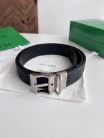 -Bv 2025 latest double-sided men's braided belt, handmade Intreccio large grid w