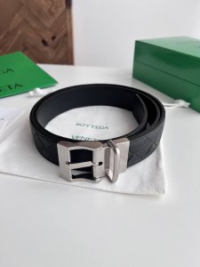 -Bv 2025 latest double-sided men's braided belt, handmade Intreccio large grid w