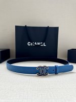 Width 3.0Cm Chanel Imported Soft Calf Leather With Clear Grain Pattern, Gold And