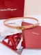 Ferragamo # Classic Gancio belt for women Smooth calfskin plain surface, full of