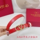2.0Cm Valentino Plain Weave Belt, Double-Sided Top-Grain Leather, Length: .75.80
