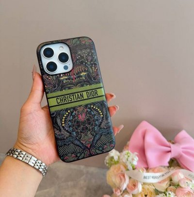 Dior Official Website Synchronized Original Leather Phone Case, Light of Love Se