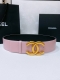 chanel Vintage Gold Buckle Calfskin Belt Simple Classic Soft Hand Feel 5.5Cm
