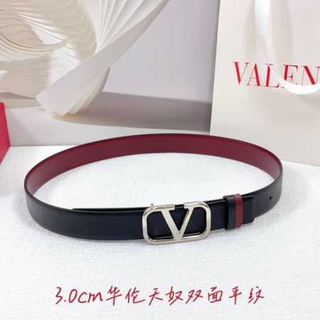 3.0Cm Valentino Belt, Double-Sided Full-Grain Leather, Length: 75.80.85.90.95.10 - Click Image to Close