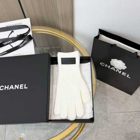 Popular Loewe Fall/Winter Wool Knit Gloves (Packaging Included) - Solid Color S - Click Image to Close