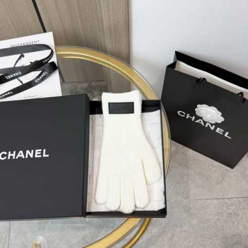 Popular Loewe Fall/Winter Wool Knit Gloves (Packaging Included) - Solid Color S