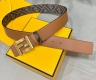 Fendi Fendi Authentic Store Version 4.0Cm Wide Double-Ring Reversible Belt With