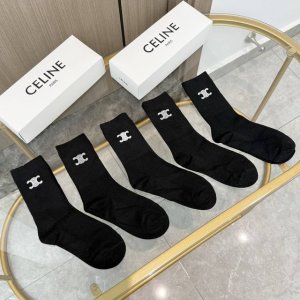 A box of five Celine high-quality socks with packaging