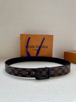 lv Initiales3.4 Wide Belt Made Of Monogram Eclipse Canvas And Pure Cowhide. T