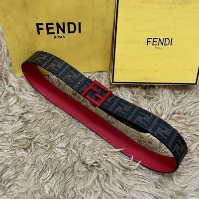 Fendi full packaging, same style as in boutiques, 4.0cm wide, double-ring revers