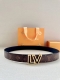 3.4-width Lv Trunk reversible belt features a modern design crafted from grained