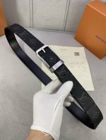 3.4mm double-sided belt with Monogram Eclipse Reverse canvas and leather sole on