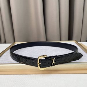 Gucci, Horsebit Belt, Ladies Crocodile Pattern, 3Cm