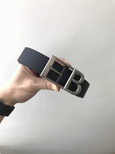 Balenciaga Fall-Winter Black Belt, 35Mm Wide, Featuring A Retro Aesthetic Design