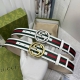 Special Gucci Fashion Classic! Color: White, Size: 3.8 Cm, The Belt Body Is Made