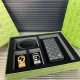 Gucci double-buckle belt, suit clip, wallet set, men's boutique, versatile style
