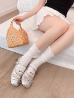 comes with packaging 2 pairs per box Miu Miu classic letter logo pure cotton so