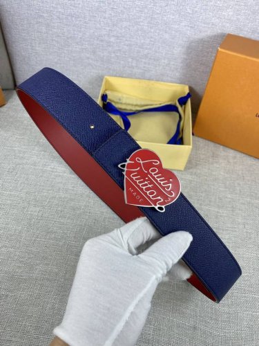 Special Lv Frosted 40Mm Double-Sided Belt Focuses On The New Style Of Lv Buckle,