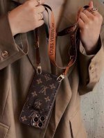 Lv card holder mobile phone case crossbody mobile phone case skin feel two-in-on