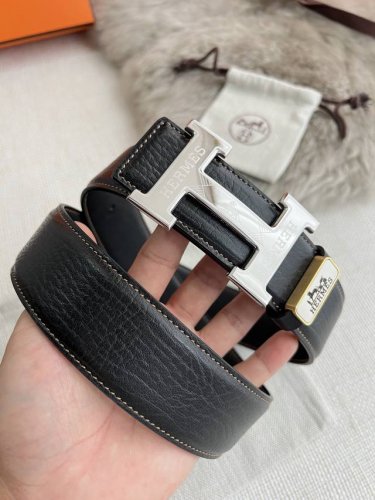 Product Name: Hermes Belt, Original Single Model: Buckle, Classic Pure Steel Buc