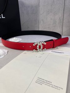 Width 3.0Cm Chanel lychee leather with gold and silver steel buckle. DDD