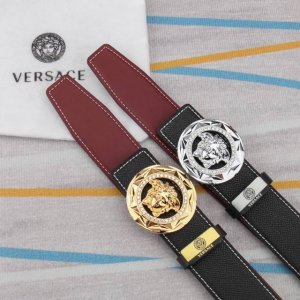 Belt: Versace original cowhide belt Men's belt: Made of 100% first-layer cowhide