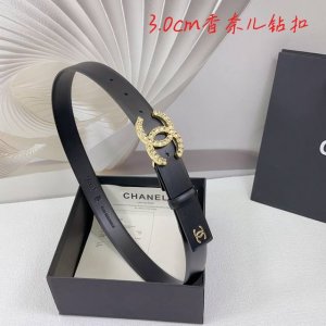 3.0Cm Chanel Belt, Double-Sided Top-Grain Leather, Length: 75.80.85.90.95.100 Cm
