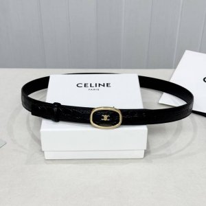 Celin E New 3D Buoy Buckle Women's Belt, Italian Imported Calfskin with Brass Bu