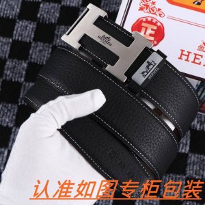 Men's Belt: Hermes Original Men's Leather: 100% Top Layer Cowhide, Guaranteed Ge
