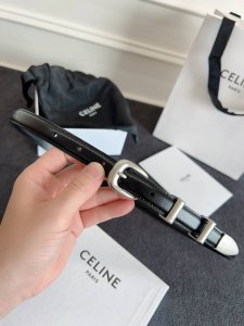 Celine. Celine Full set Western medium smooth cowhide belt Cowhide mid-waist rou