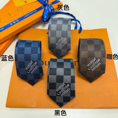 New Lv checkerboard tie, rare and ideal for exquisite craftsmanship and fashiona