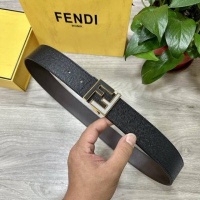 Fendl Fendi Width 40Mm Double-Sided Original Calfskin With Single Ruthenium Pall