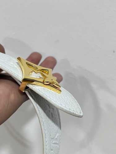 Special Double-Sided Belt Crafted From Monogram Canvas And Monogram Embossed Lea
