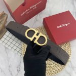 Ferragamo Special Leather Belt Series, Original Factory-Made Stainless Steel Buc