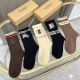 A box of five pairs of Burberry embroidered socks, the latest style from the off