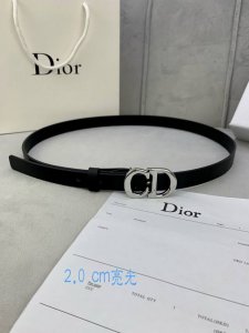 Width 2.0 Cm Dior Saddle Imported Calfskin Belt With Metal Cd Logo, Made With Im