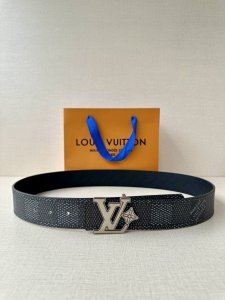 Special 4.0 Width Lv Flower Double-Sided Belt Made Of Monogram Coated Canvas, Th