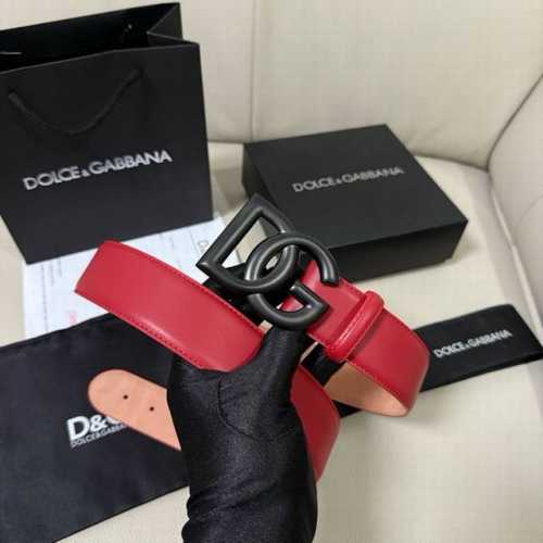 DgWidth 4.0Cm Dolce & Gabbana's new Devotion series Lux leather belt, embellishe