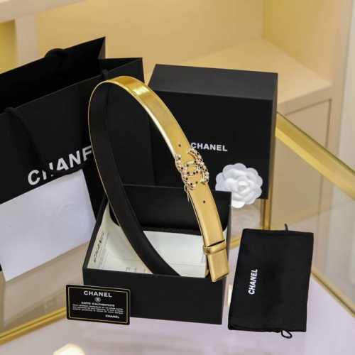 Chanel 24S Cc Pearl Water Diamond White And Black Letter Logo Buckle Brass Metal