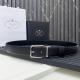 This exquisite reversible belt is crafted from supple leather and Saffiano leat
