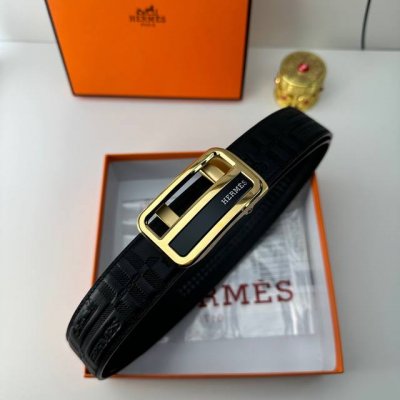 Brand: Herm S New Imported 3.5 Automatic Buckle Double-Sided First-Layer Calfski