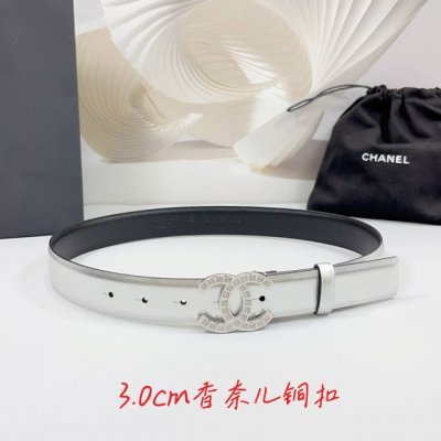 Special 3.0Cm Chanel Belt, Double-Sided Top-Grain Leather, Length: 75.80.85.90.9