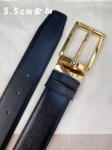 Montblanc width 3.5cm, made of top layer cowhide, fine pin buckle, free-cut busi